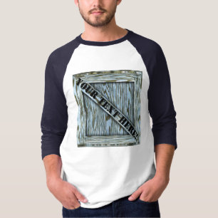 Camiseta del cajón - madera azul