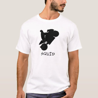Camiseta del calamar de la silueta del Wheelie
