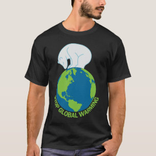Camiseta del calentamiento del planeta de la