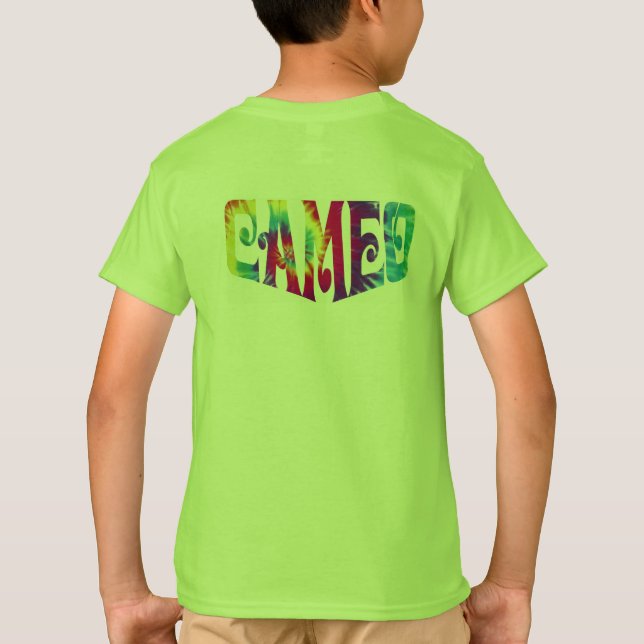 Camiseta del camafeo de los niños con el logotipo (Reverso)