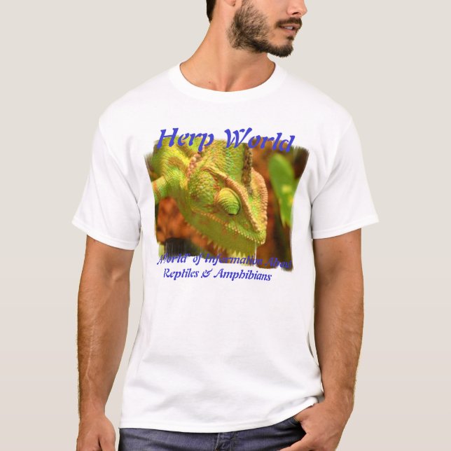 Camiseta del camaleón del mundo de Herp (Anverso)