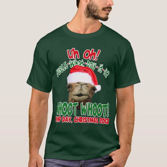 Camiseta del camello del día de chepa del navidad (Anverso)
