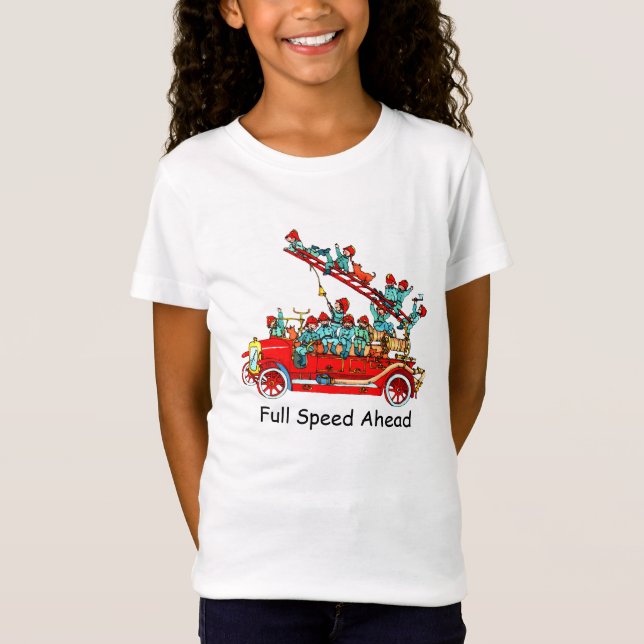 Camiseta del camión del coche de bomberos (Anverso)