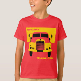 Camiseta del Camión Rojo Retro Camión Amarillo