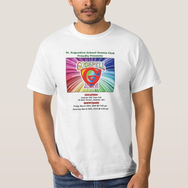 Camiseta Del "camiseta Jr. de Godspell" de los hombres (Anverso)