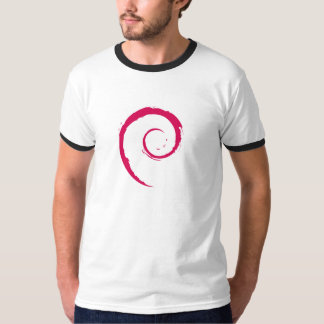 Camiseta del campanero de Debian, blanco/negro