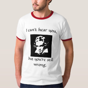 Camiseta del campanero de la actitud de Beethoven