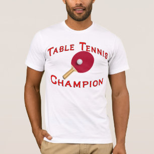 Camiseta del campeón de los tenis de mesa
