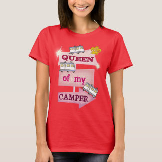 Camiseta del campista de la reina que acampa RVing