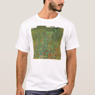 Camiseta del campo de la amapola de Gustavo Klimt