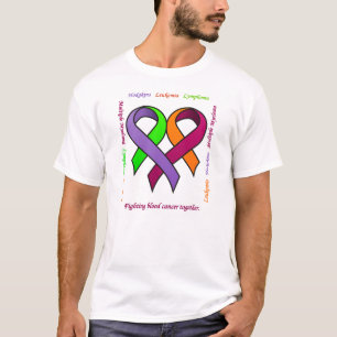 Camiseta del cáncer de sangre de la lucha junto