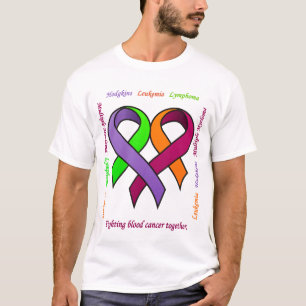 Camiseta del cáncer de sangre de la lucha junto