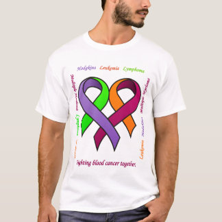Camiseta del cáncer de sangre de la lucha junto