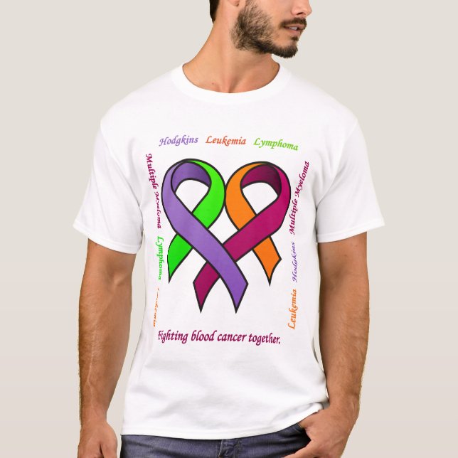 Camiseta del cáncer de sangre de la lucha junto (Anverso)