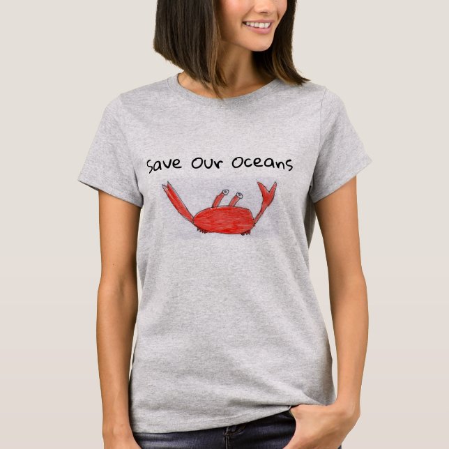Camiseta del cangrejo de las mujeres (Anverso)