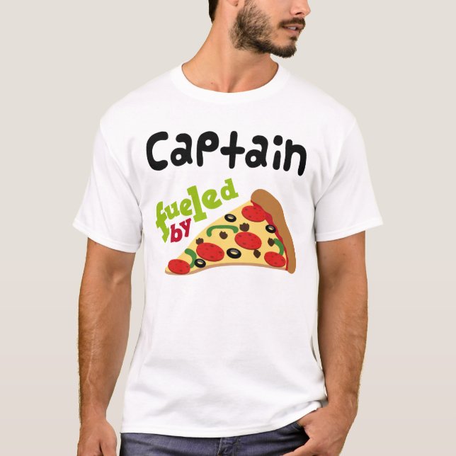 Camiseta del capitán pizza (divertida) (Anverso)