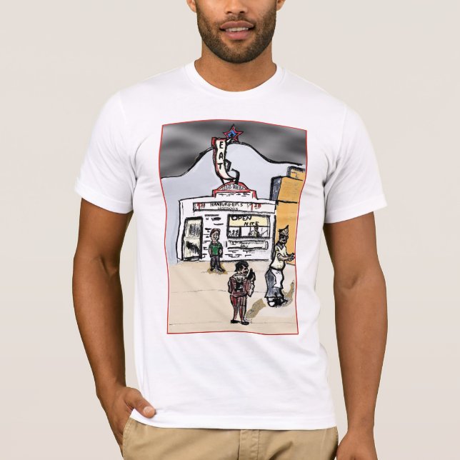 CAMISETA DEL CARÁCTER DE LA TABERNA DE TEJAS (Anverso)
