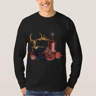 Camiseta del caribú de Stitchpunk - oscuridad
