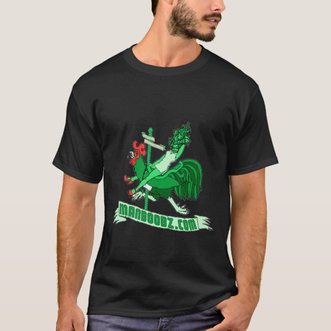 Camiseta del carrusel del chico malo (verde y (Anverso)