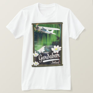 Camiseta del cartel de viaje de Garðabær Islandia