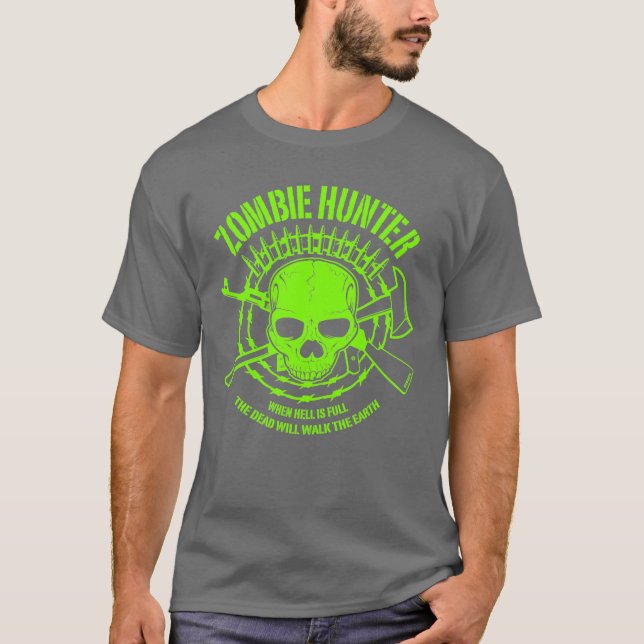 Camiseta del cazador del zombi (Anverso)