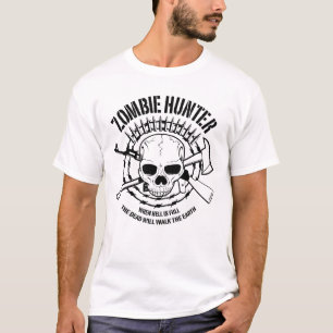 Camiseta del cazador del zombi