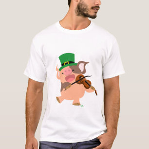 Camiseta del cerdo del violinista del día de St