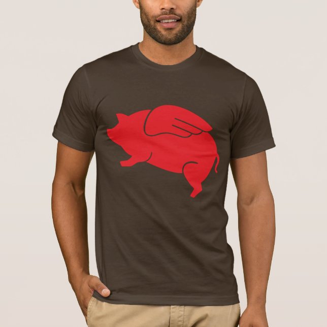 Camiseta 🐷 del cerdo del vuelo (Anverso)