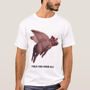 Camiseta del cerdo del vuelo
