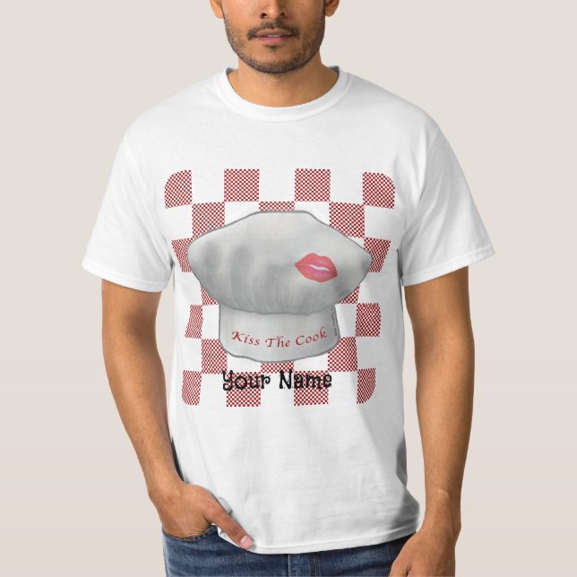Camiseta del chef Kiss The Cook (Anverso)