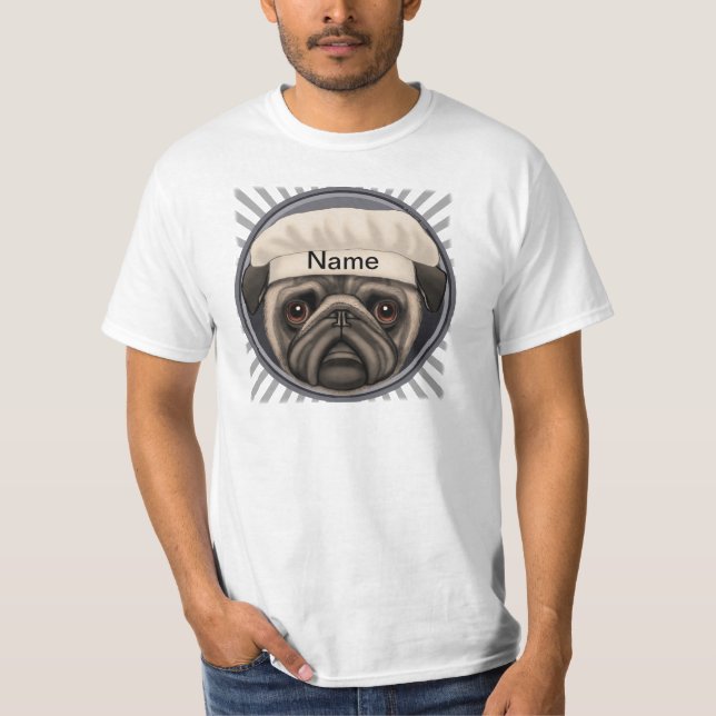 Camiseta del chef Pug (Anverso)