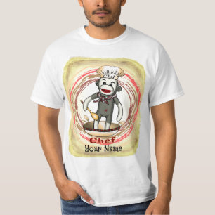 Camiseta del chef Sock Monkey