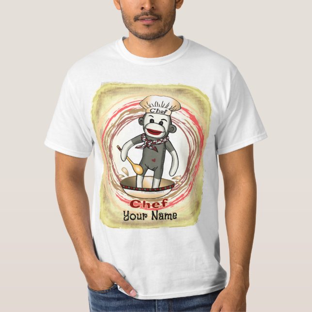 Camiseta del chef Sock Monkey (Anverso)
