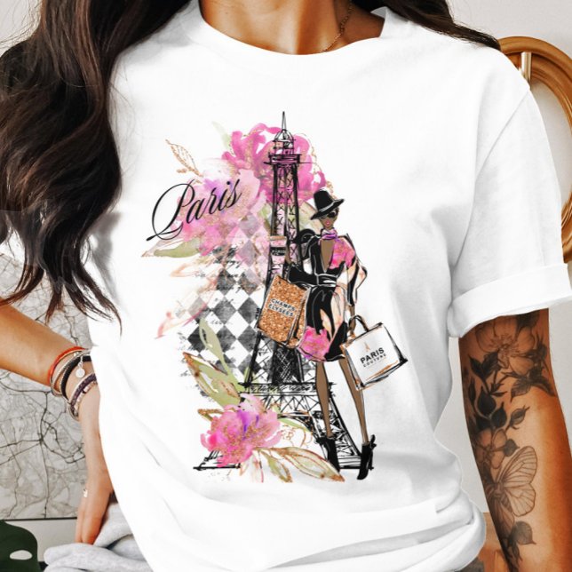Camiseta del Chica de compras de París Harlequin (Subido por el creador)