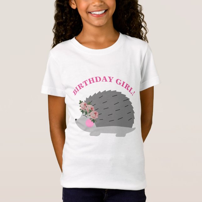 Camiseta del Chica de cumpleaños de Hedgehog Wreat (Anverso)