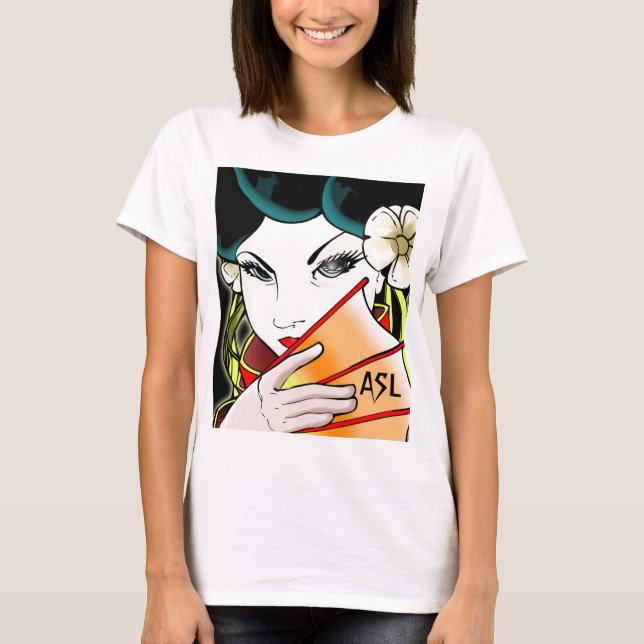 Camiseta del chica de geisha (Anverso)