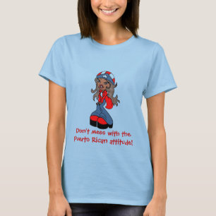 Camiseta del chica de la actitud