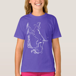 Camiseta del Chica de la camiseta del perro de la 