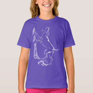 Camiseta del Chica de la camiseta del perro de la 