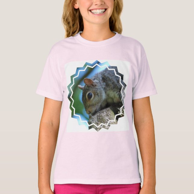 Camiseta del Chica de la cara de la ardilla (Anverso)