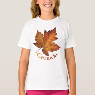 Camiseta del Chica de la hoja de arce de Canadá So