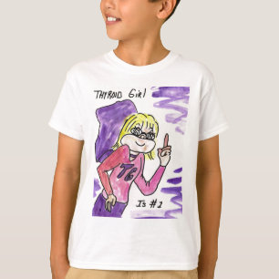 Camiseta del chica de la tiroides