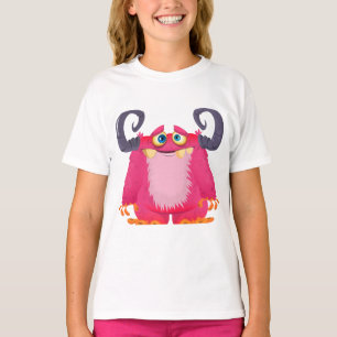 Camiseta del Chica de Monstruo Rosa personalizado