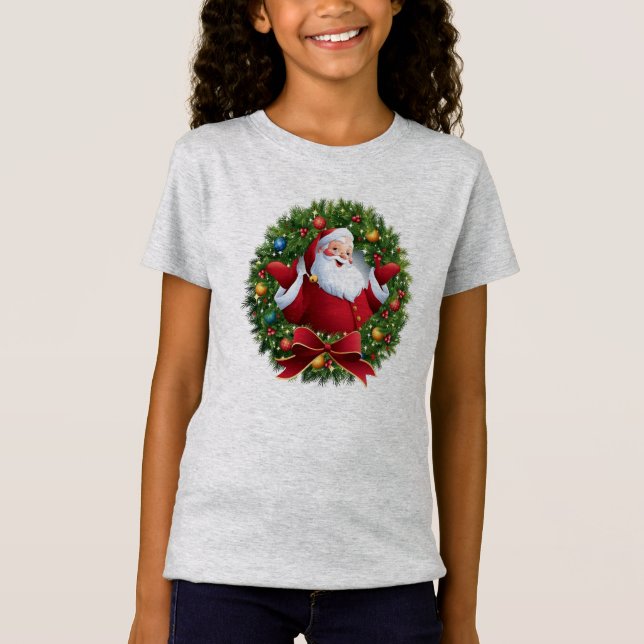 Camiseta del Chica de Navidades divertidos de Sant (Anverso)
