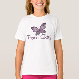 Camiseta del chica de Pom de la mariposa