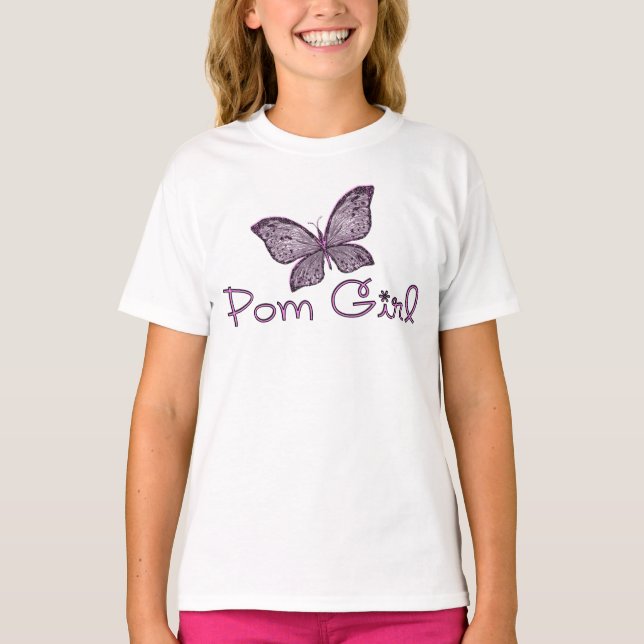 Camiseta del chica de Pom de la mariposa (Anverso)