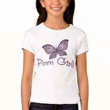 Camiseta del chica de Pom de la mariposa