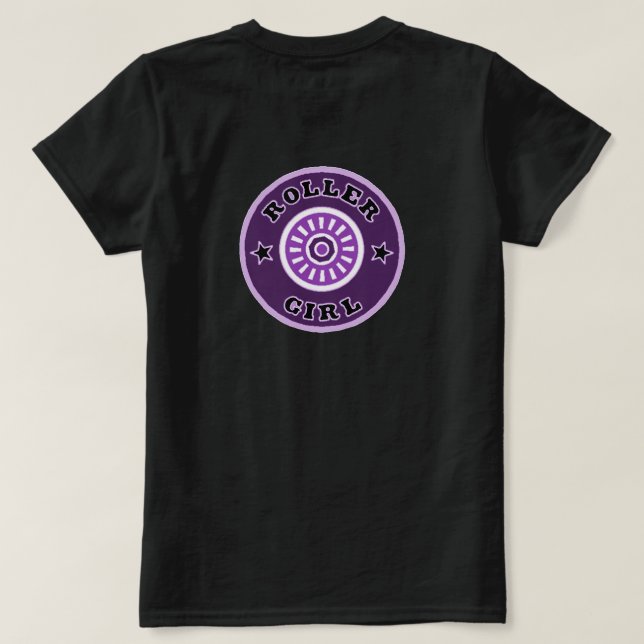 Camiseta del chica de Rollerskate (Reverso del diseño)