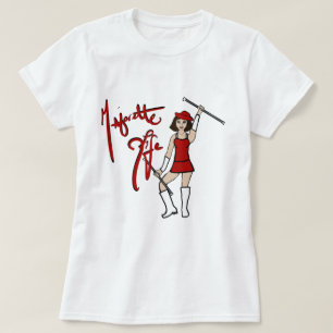 Camiseta del Chica de torrente blanco rojo
