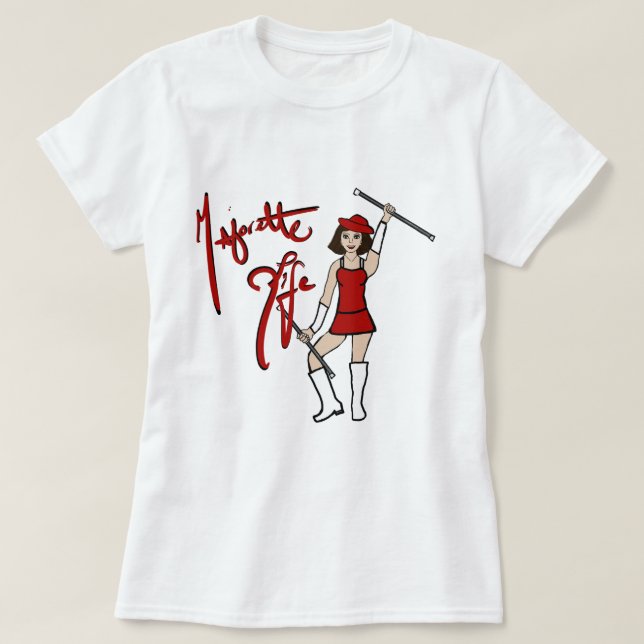 Camiseta del Chica de torrente blanco rojo (Diseño del anverso)
